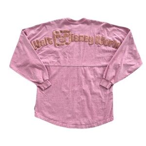 Unisex Walt Disney World Pink Rose Gold Glitter Spirit Jersey Size Small Rare